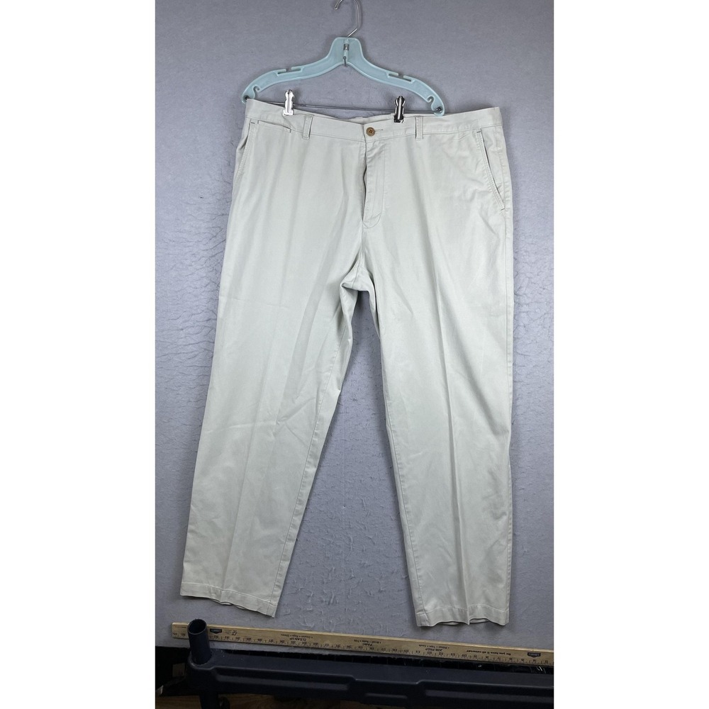 Tommy Bahama Pants Mens 42x34‎ Beige Stretch Chino Flat Front Casual Big Tall